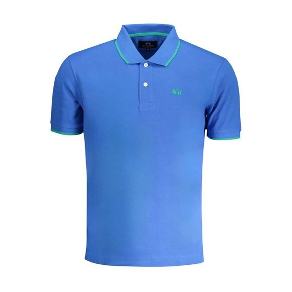 La Martina Blu Cotton Mens Polo Men's Shirt